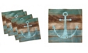 Ambesonne Anchor Set of 4 Napkins, 12" x 12"